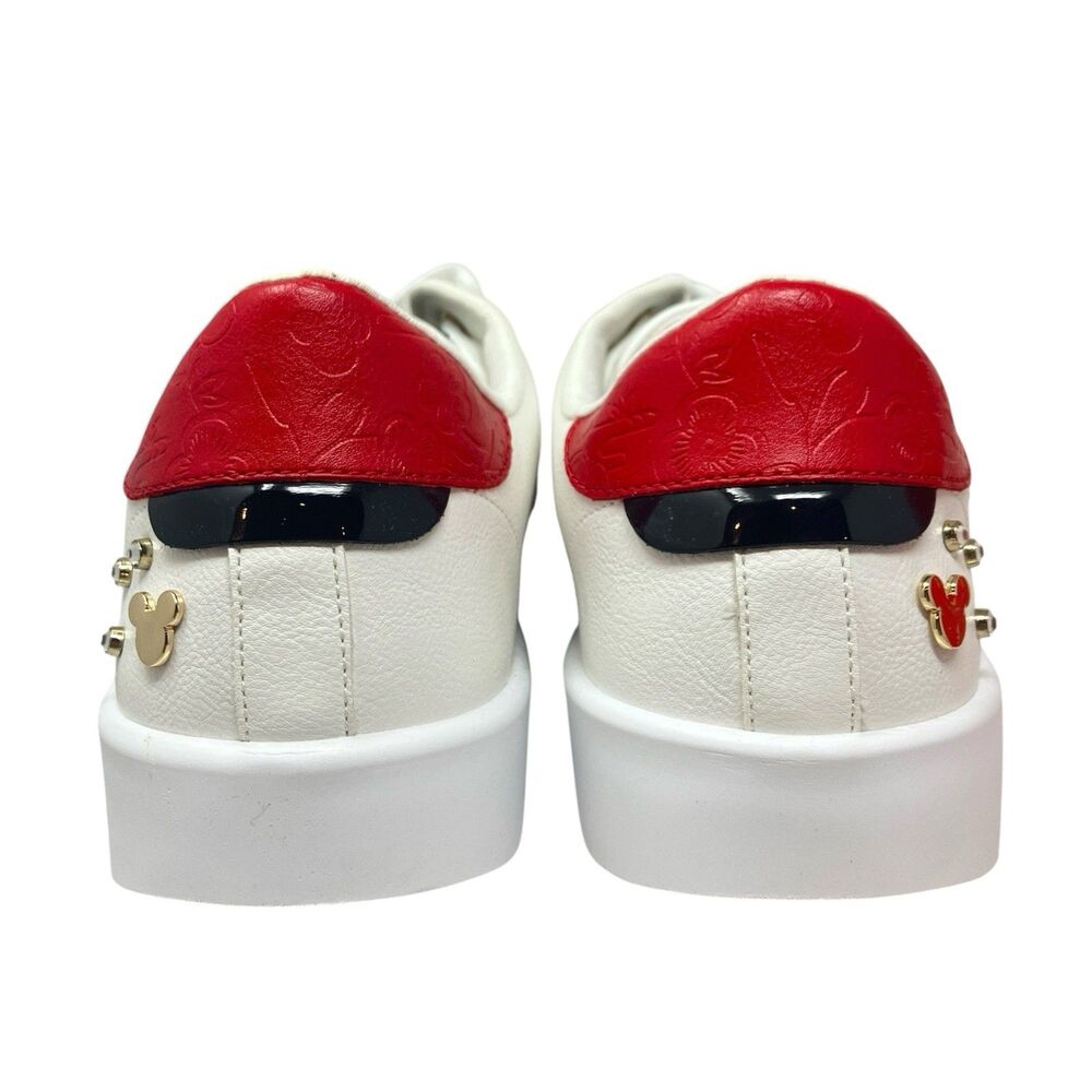 Aldo x Disney Platform Sneakers Womens 11 White Mickey Mouse Rhinestone - Picture 8 of 15